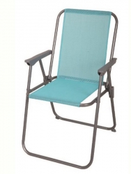 Καρέκλα αλουμινίου παραλίας τιρκουάζ ψηλόπλατη